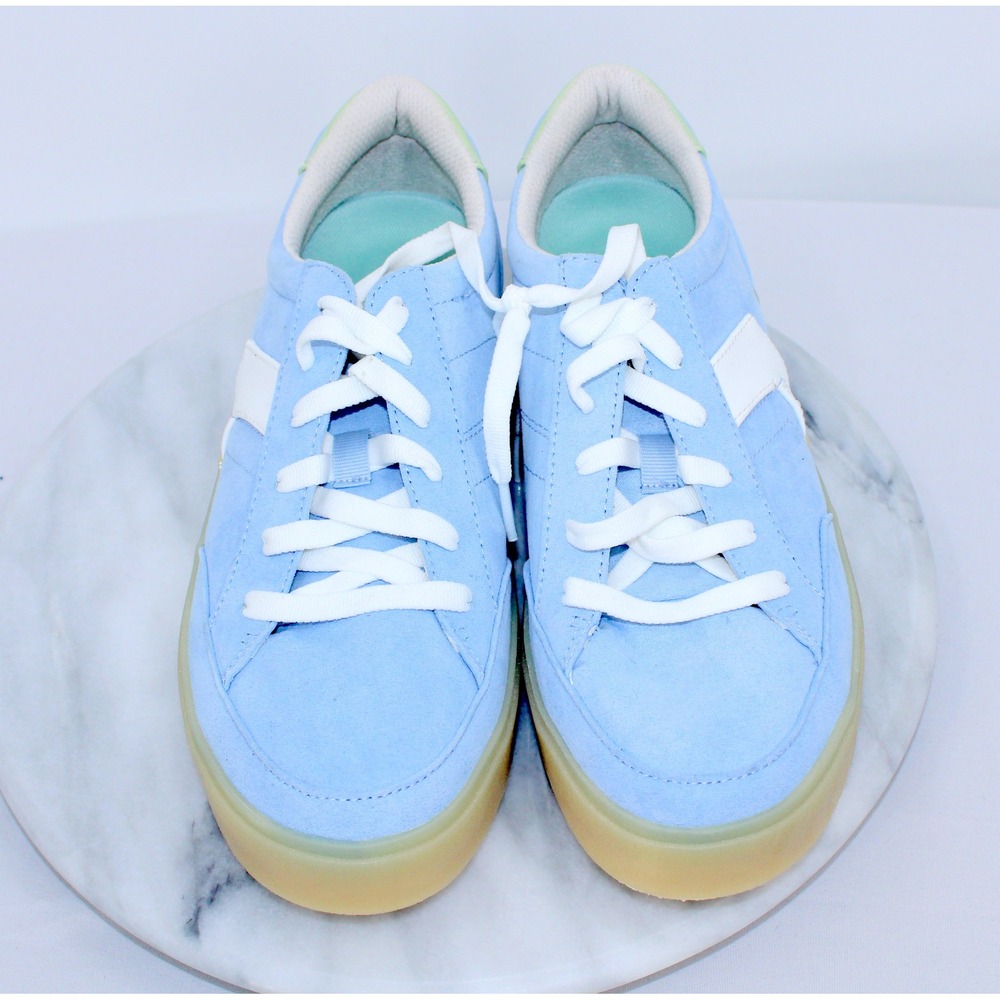 Dr Scholls Madison Lace Light Blue Platform Sneakers Womens 8M Low Top Shoes